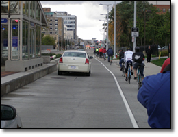 The transit project included a redesign of streetscape elements